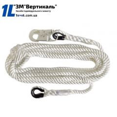Фал страхувальний канатний 12 м. з карабіном К20 + петля